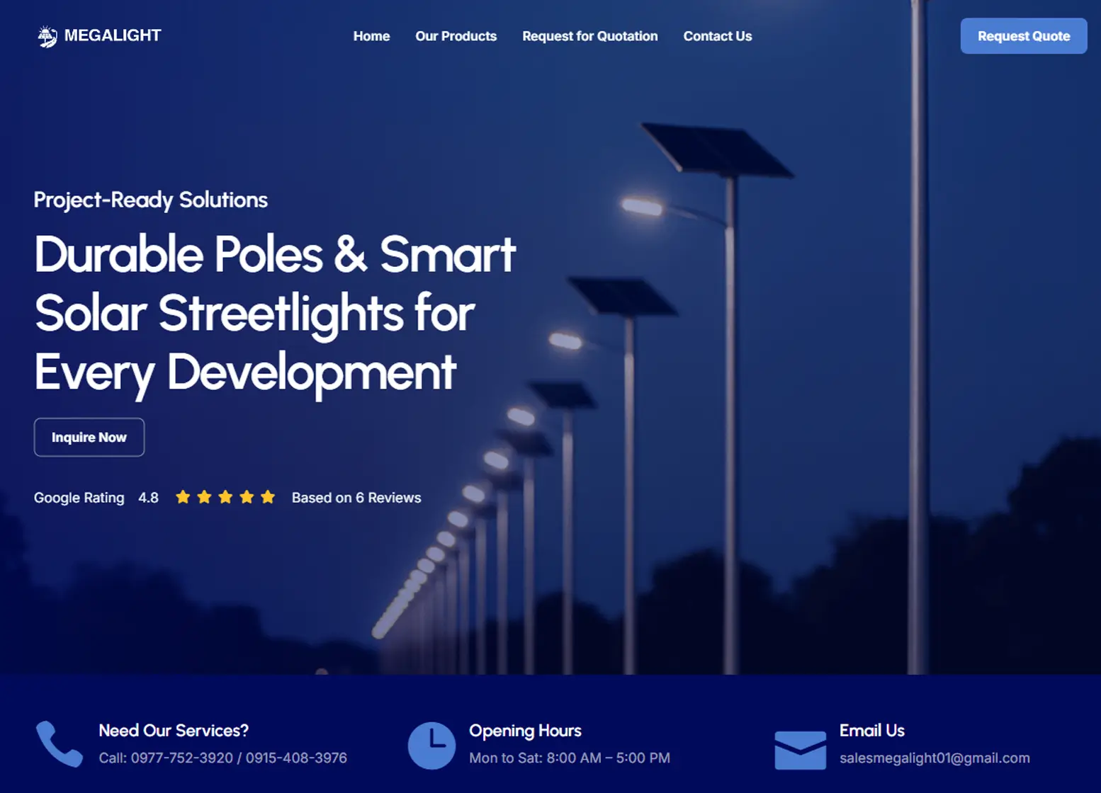 Megalight-First-WebPage
