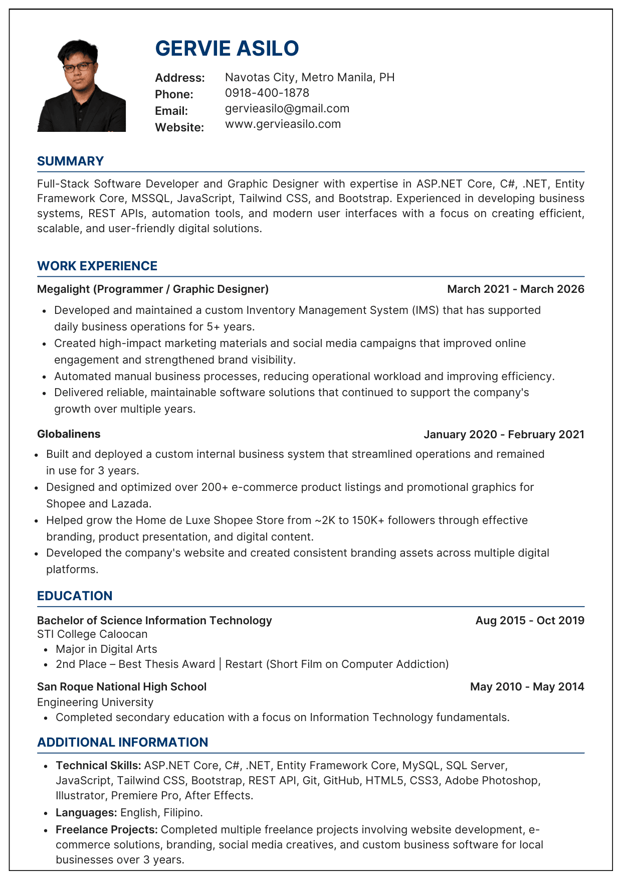 Preview of Gervie Asilo resume